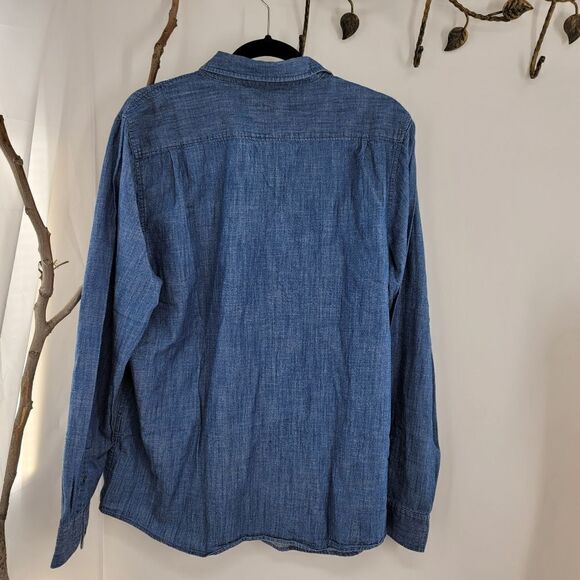 Penny stock the penny chambray button up blue shirt large - Picture 4 of 10